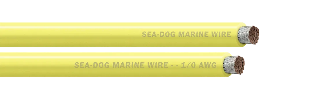 8011031 – SEA DOG Battery Cable, Without Terminal Yellow Negative 1/0 Gauge Tinned Copper Conductor 50 Foot Spool UL/...